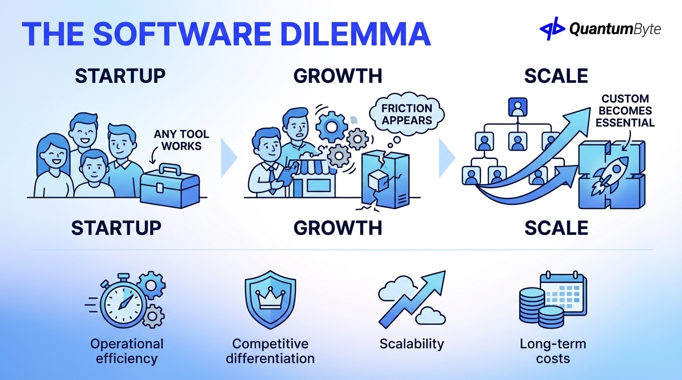 software dillemma, build custom software vs buy